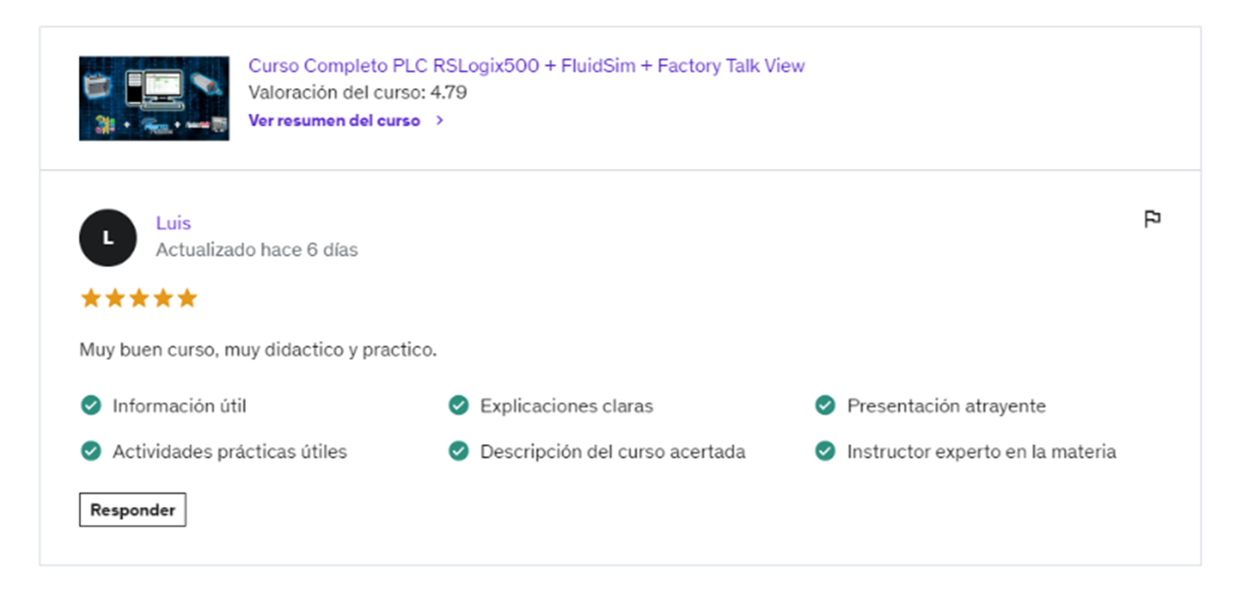 curso rs logix 500 + fluid sim